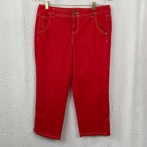 Canyon River Blues Red Cropped Pants sz 10